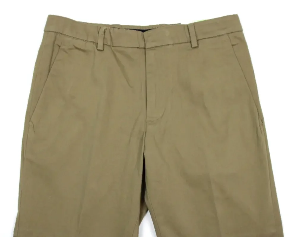 Perry Ellis Portfolio Essentials Pants Mens 33x30 Khaki Slim Fit Stretch Chino
